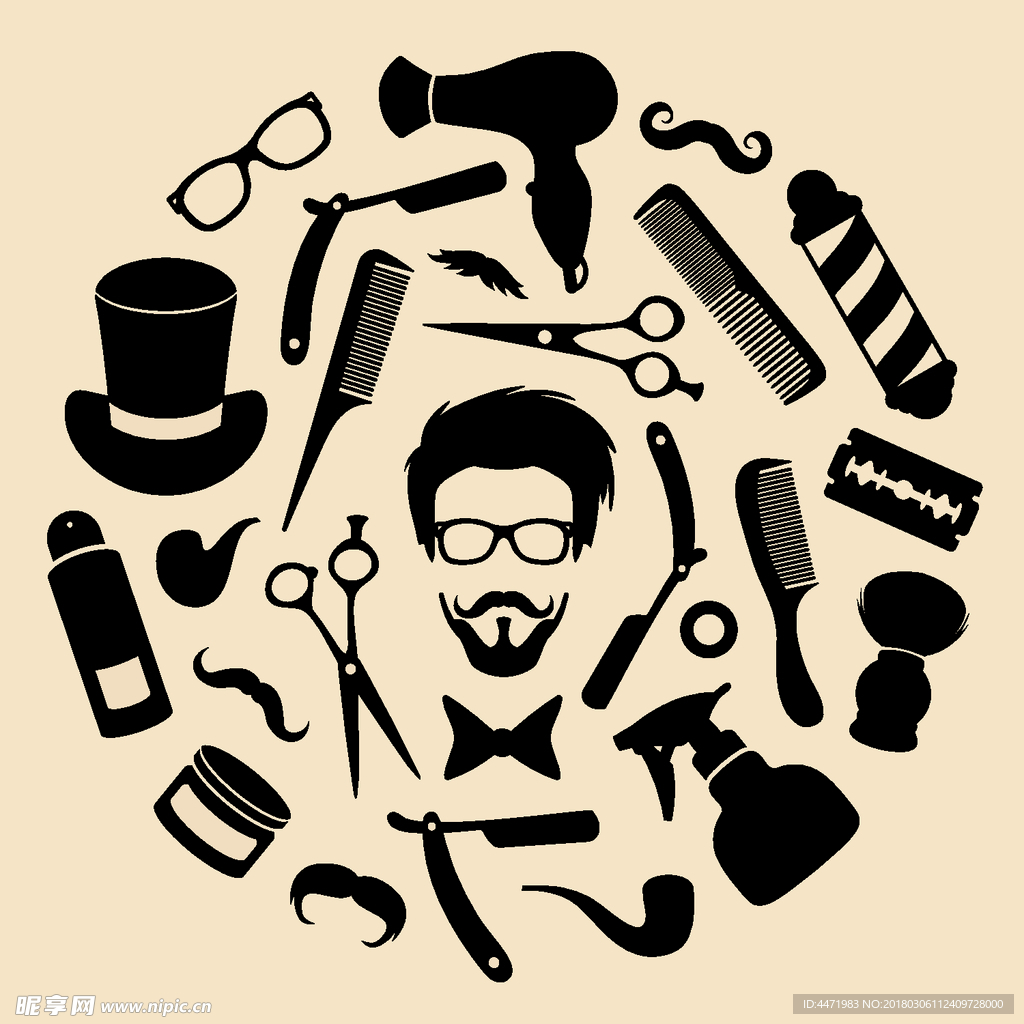 理发店 发型 剪头发 发廊 剪