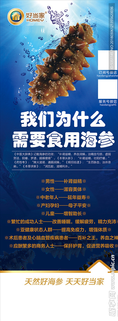 好当家海参 海参展架 海参图