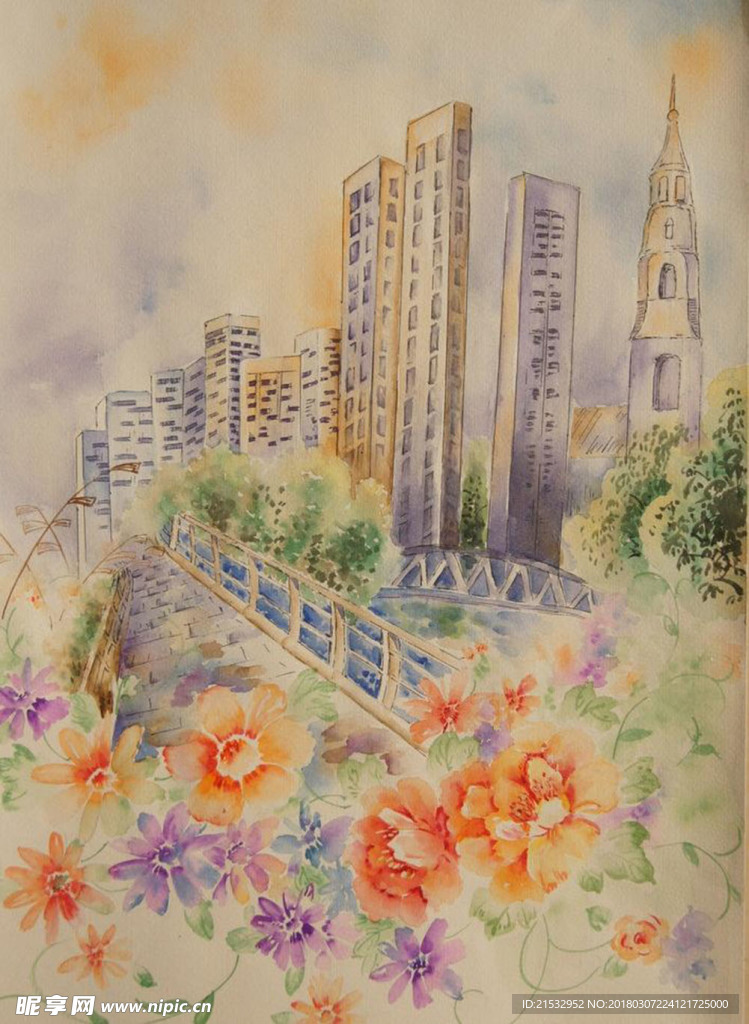 水彩花卉图片