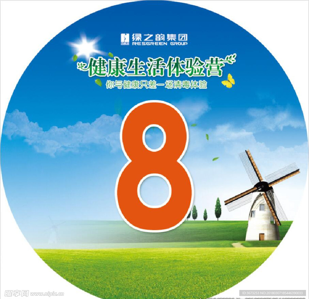 圆形标签数字牌