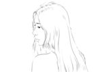 女人手绘psd素材
