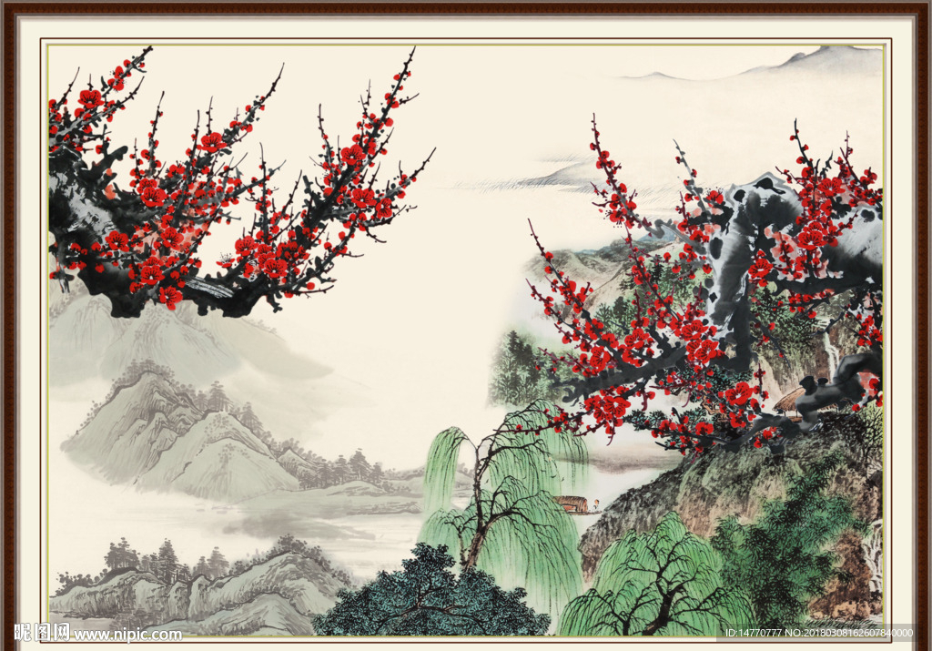 国画梅花