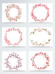 桃花花环矢量素材