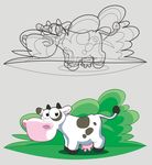 奶牛矢量图
