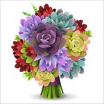 矢量鲜花花束