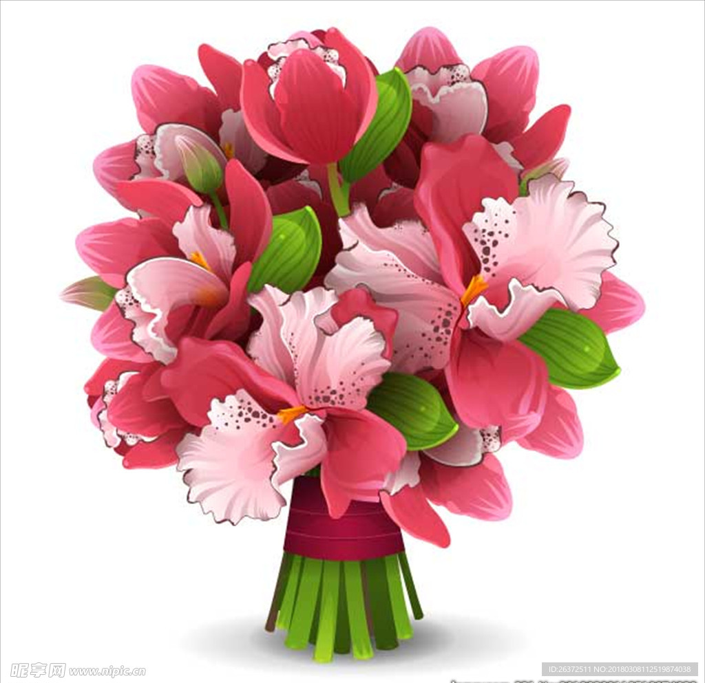 粉红鲜花花束