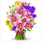 手绘鲜花花束