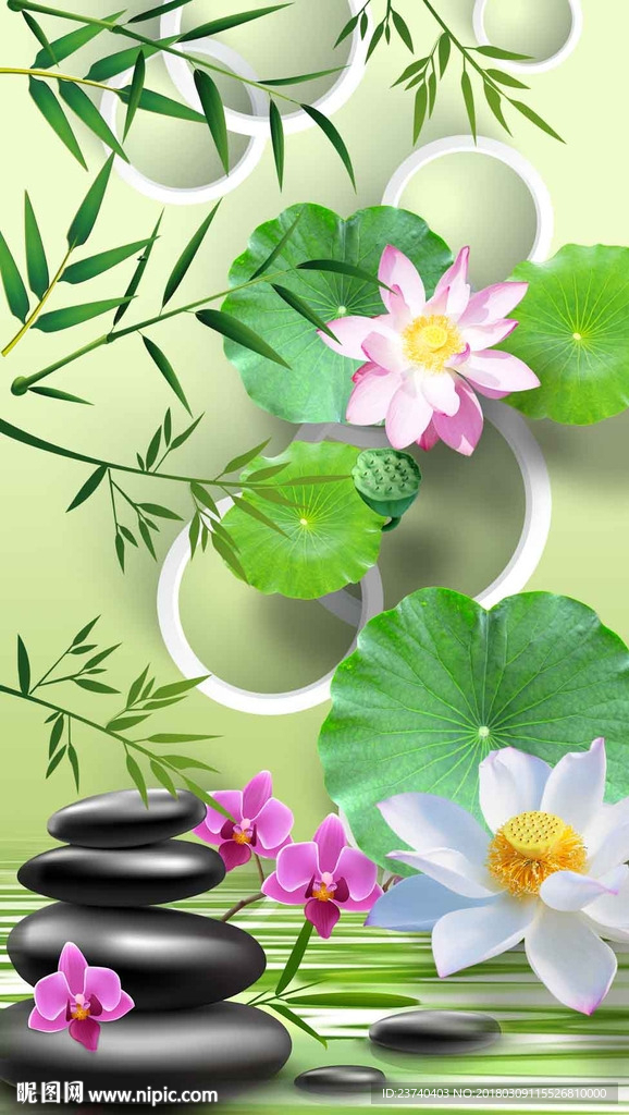 3d荷花玄关