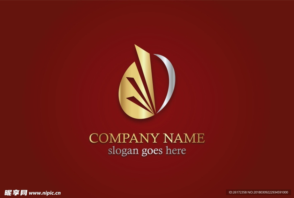 房地产 标志 金色 logo