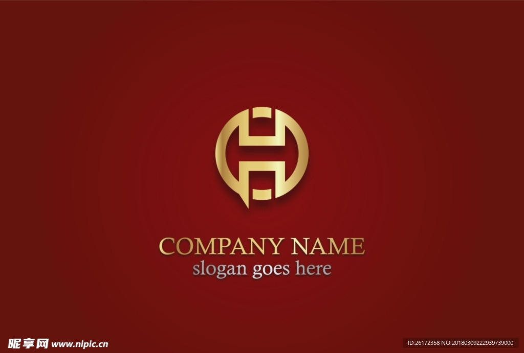 房地产 标志 金色 logo