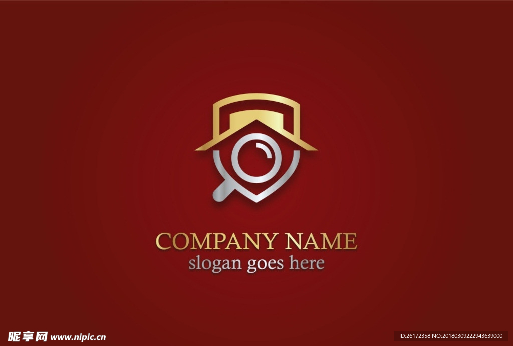 房地产 标志 金色 logo