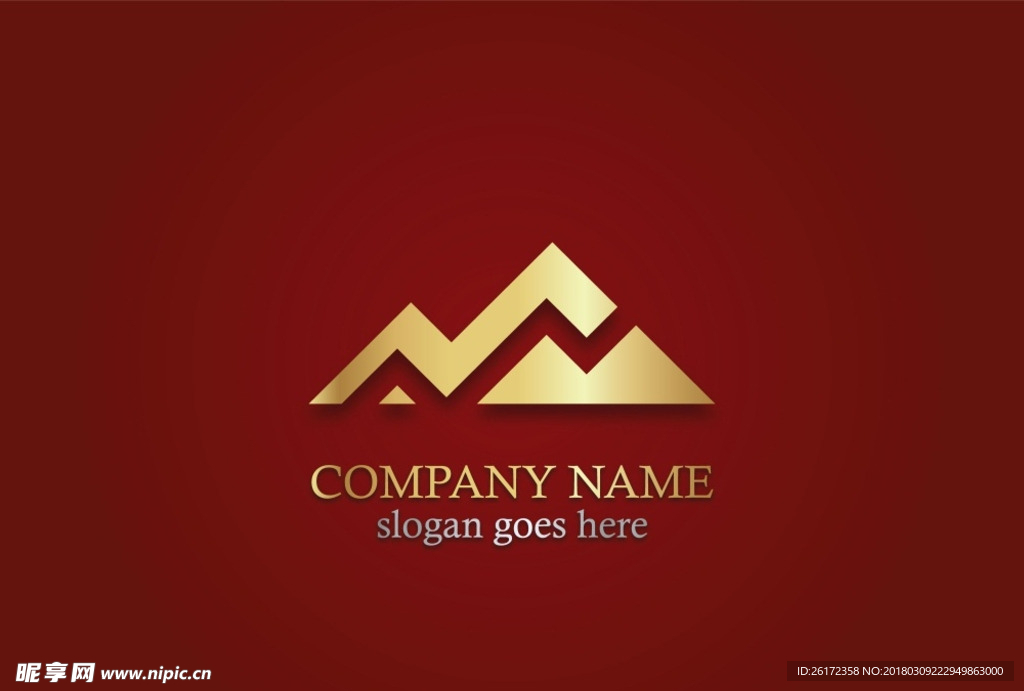 房地产 标志 金色 logo