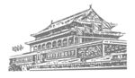 天安门矢量图