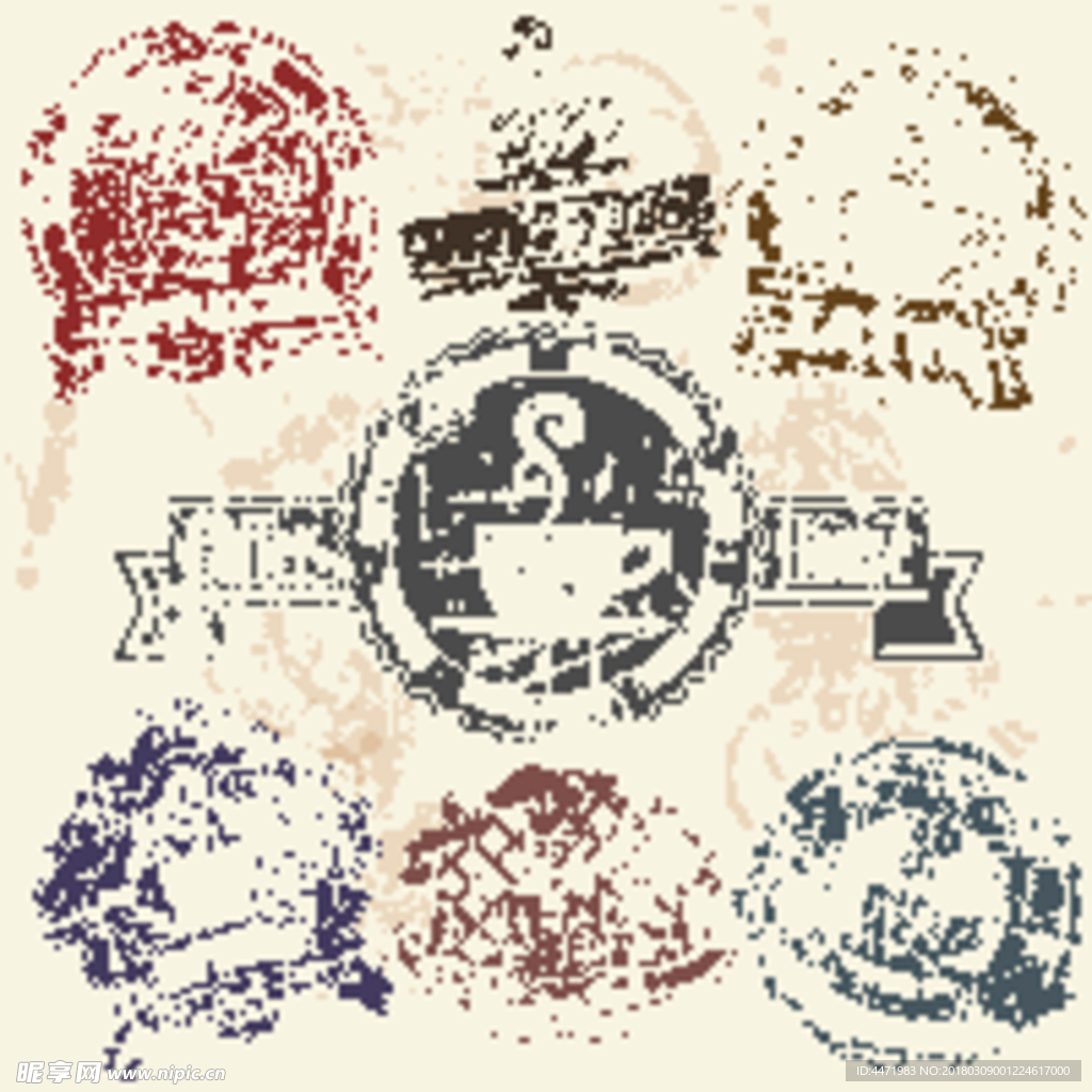 咖啡厅 logo 复古 广告