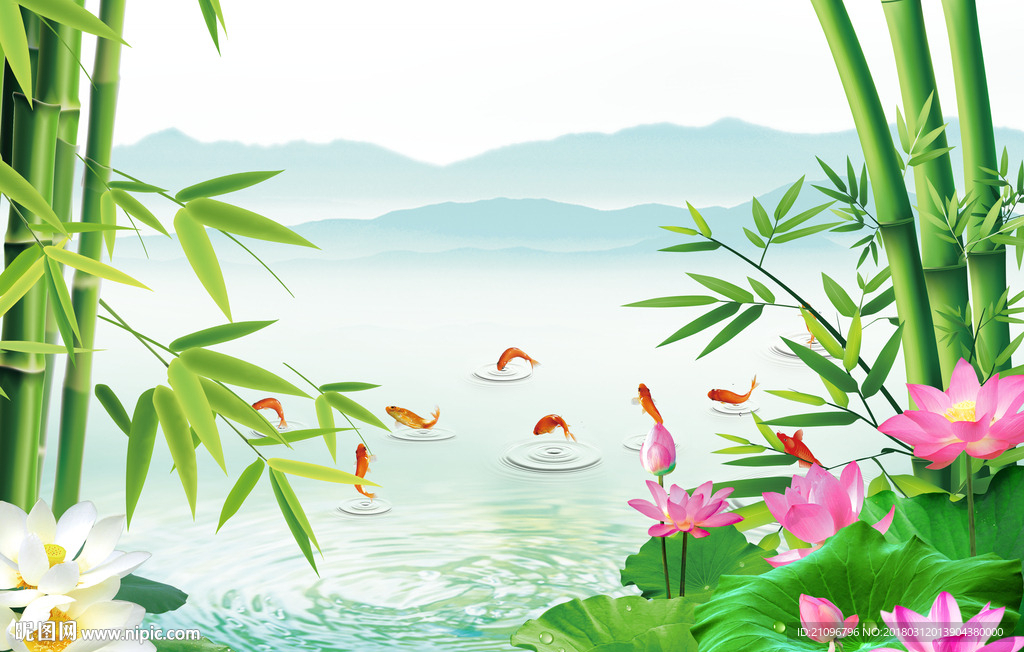 竹子背景墙