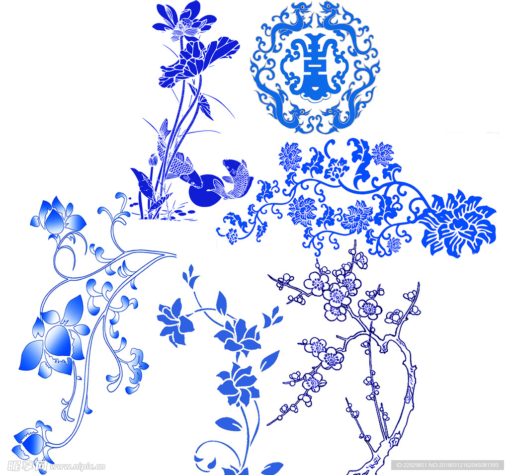 青花瓷花纹