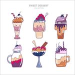 手绘糖果甜品插图