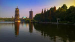 夕照塔影
