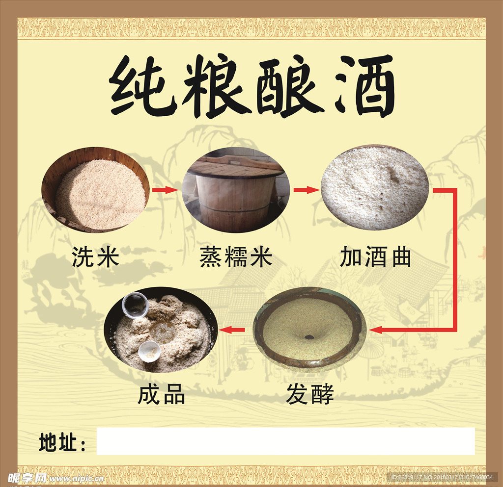 纯粮酿酒 米酒海报  米酒制作