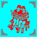 认真学习剪纸