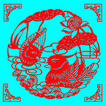 鸳鸯剪纸