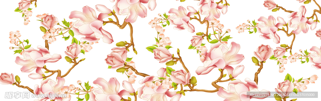 中式花卉 装饰绘画