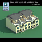 多层建筑 景观 小区 地产 楼