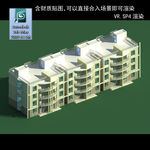 多层建筑 景观 小区 地产 楼