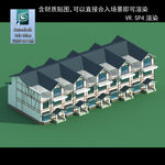多层建筑 景观 小区 地产 楼