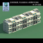 多层建筑 景观 小区 地产 楼