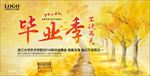 不说再见毕业季图片展板背景下载