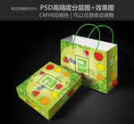 水果包装 水果礼盒 展开图