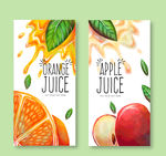 彩绘橙子和苹果banner