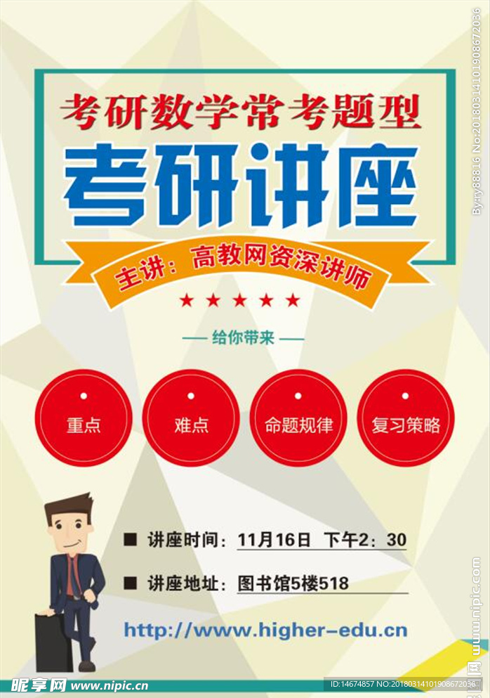 考研讲座海报
