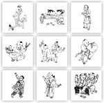 民俗矢量人物 民间传统文化
