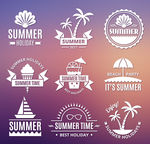 白色夏季度假标志
