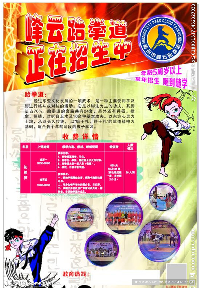 跆拳道海报