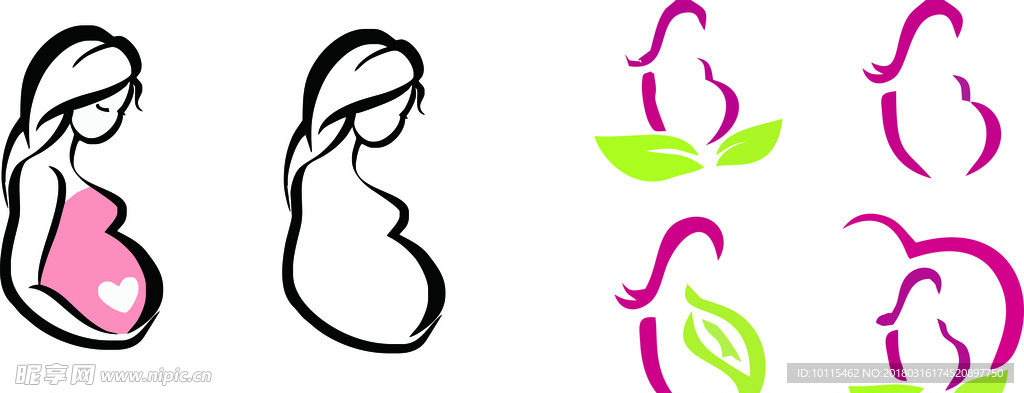 美容瑜伽logo矢量图标