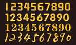 质感数字 金属数字 黄金数字