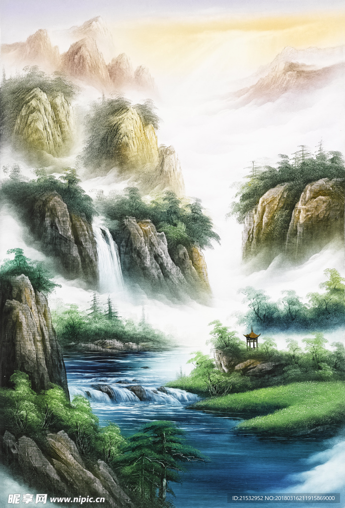 山水风景画图片