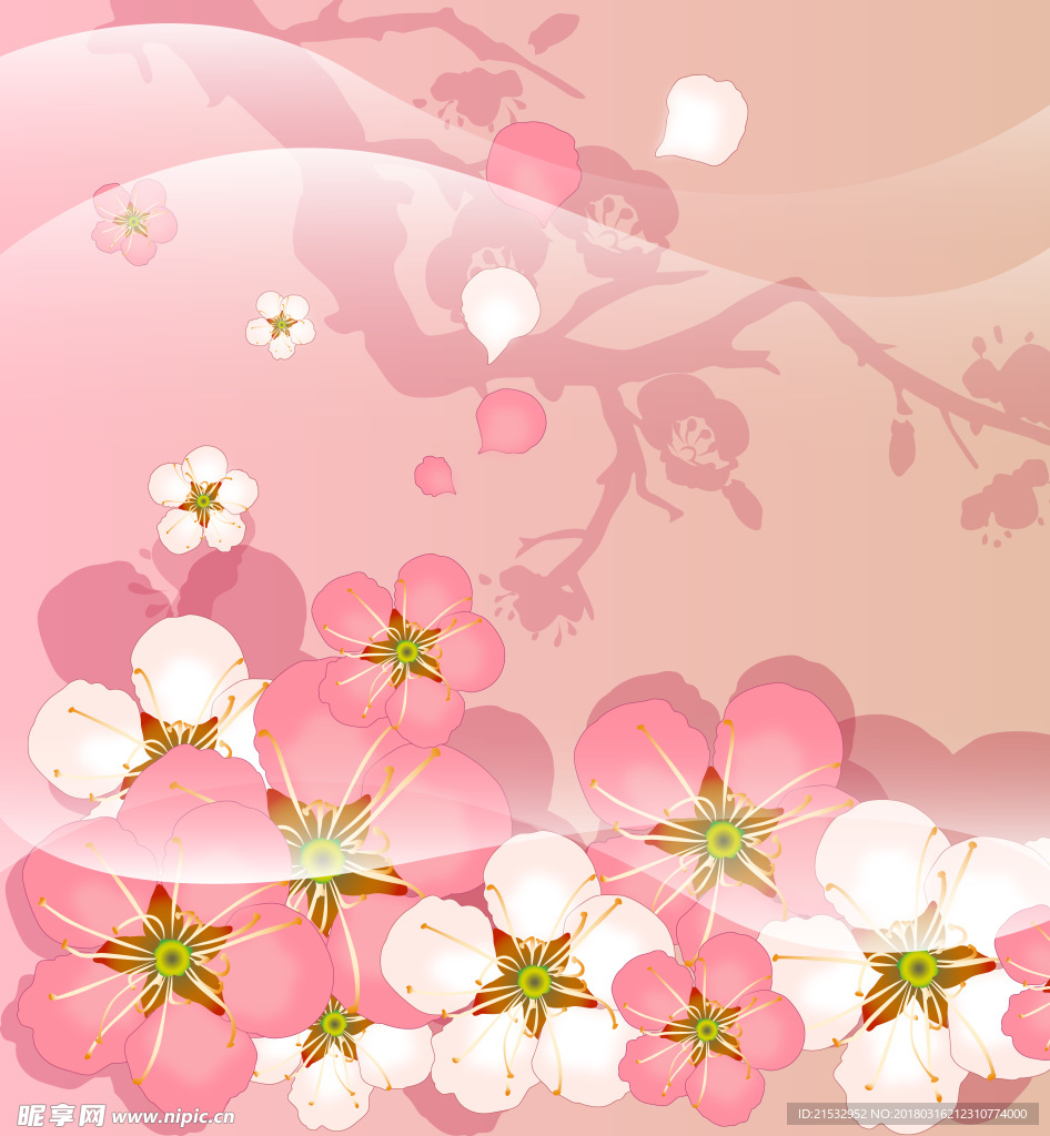 粉色浪漫情牵桃花