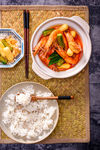 砂锅虾仁拌饭