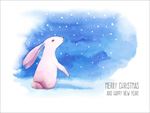 水彩绘小兔子
