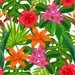 田园 小碎花 花卉 平铺 矢量