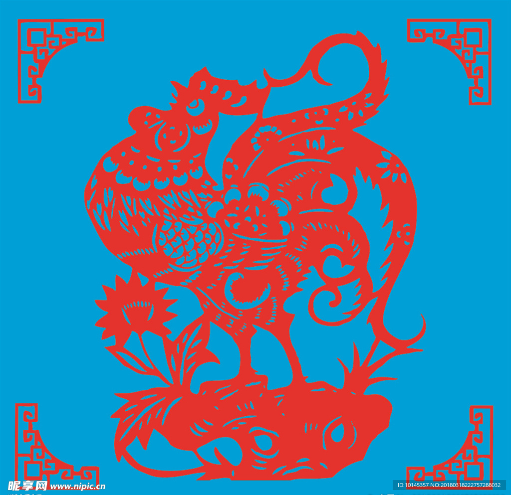 鸡剪纸