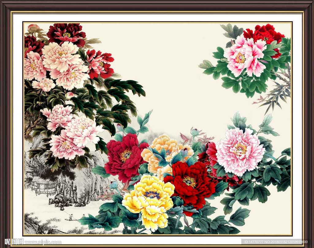 国画牡丹
