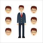 矢量人物表情