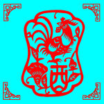 鸡剪纸