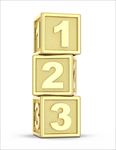 123金色色块立体创意素材