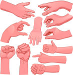 各种手势图形 动作 网页小图标